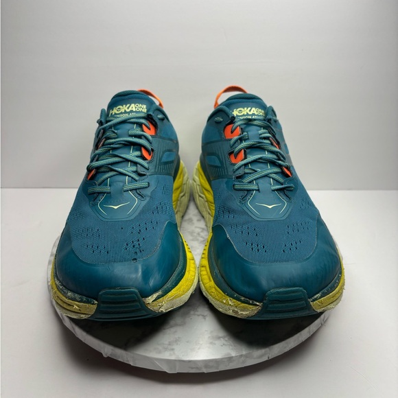 Hoka One One Stinson ATR 6 Mens 12.5 Running Shoes Blue Coral Comfort Sneakers - Picture 2 of 7